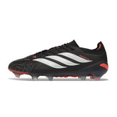 Adidas Predator 26 Elite Black, Red and White Firm Ground FG Football Boot