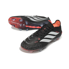 Adidas Predator 26 Elite Black, Red and White Firm Ground FG Football Boot