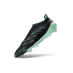 Adidas Predator 26 Elite Laceless Black and Green Firm Ground FG Football Boot