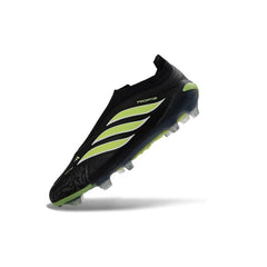 Adidas Predator 26 Elite Laceless Black and Green Firm Ground FG Football Boot