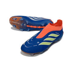 Adidas Predator 26 Elite Laceless Blue and Orange Firm Ground FG Football Boot