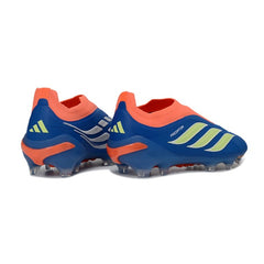 Adidas Predator 26 Elite Laceless Blue and Orange Firm Ground FG Football Boot