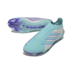 Adidas Predator 26 Elite Laceless Light Blue Firm Ground FG Football Boot
