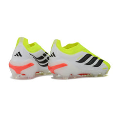 Adidas Predator 26 Elite Laceless Light Green and White Firm Ground FG Football Boot