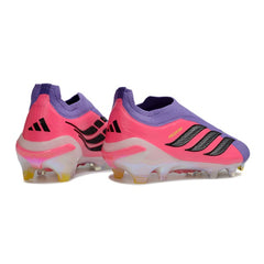 Adidas Predator 26 Elite Laceless Purple and Pink Firm Ground FG Football Boot