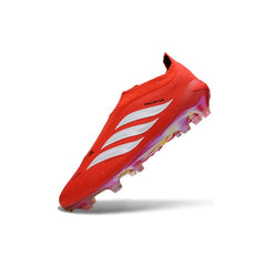 Adidas Predator 26 Elite Laceless Red and White Firm Ground FG Football Boot