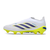 Adidas Predator 26 Elite Laceless White and Yellow Firm Ground FG Football Boot