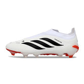 Adidas Predator 26 Elite Laceless White, Orange and Black Firm Ground FG Football Boot