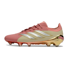 Adidas Predator 26 Elite Pink, Golden and Beige Firm Ground FG Football Boot