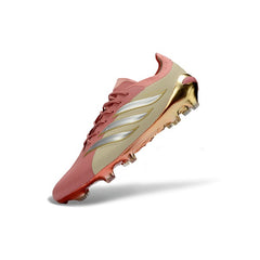 Adidas Predator 26 Elite Pink, Golden and Beige Firm Ground FG Football Boot
