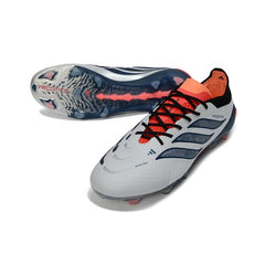 Adidas Predator 26 Elite Silver and Orange Firm Ground FG Football Boot