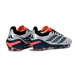 Adidas Predator 26 Elite Silver and Orange Firm Ground FG Football Boot