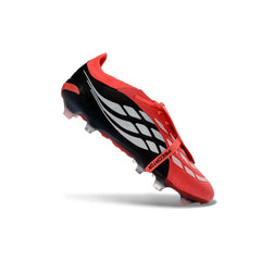 Adidas Predator 26 Elite Tongue Black and Red Firm Ground FG Football Boot