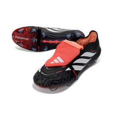 Adidas Predator 26 Elite Tongue Black, Red and White Firm Ground FG Football Boot