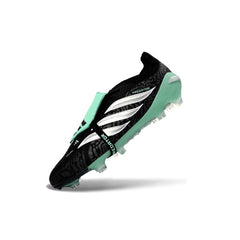 Adidas Predator 26 Elite Tongue Black, White and Green Firm Ground FG Football Boot
