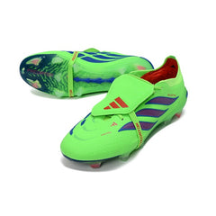 Adidas Predator 26 Elite Tongue Fluorescent Green and Blue Firm Ground FG Football Boot
