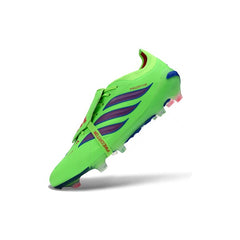 Adidas Predator 26 Elite Tongue Fluorescent Green and Blue Firm Ground FG Football Boot