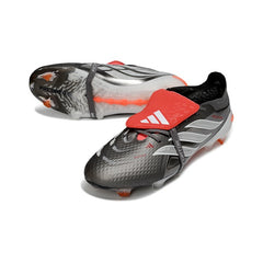 Adidas Predator 26 Elite Tongue Gray, Orange and White Firm Ground FG Football Boot