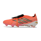 Adidas Predator 26 Elite Tongue Orange, Black and Golden Firm Ground FG Football Boot