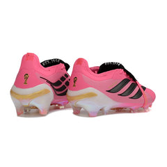 Adidas Predator 26 Elite Tongue Pink and Black Firm Ground FG Football Boot