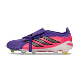 Adidas Predator 26 Elite Tongue Pink and Purple Kids Firm Ground FG Football Boot