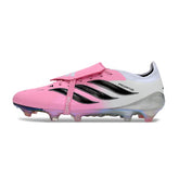 Adidas Predator 26 Elite Tongue Pink, Black and White Firm Ground FG Football Boot