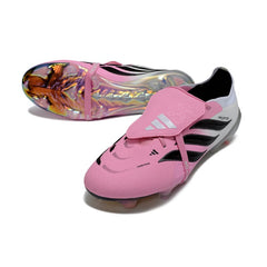 Adidas Predator 26 Elite Tongue Pink, Black and White Firm Ground FG Football Boot