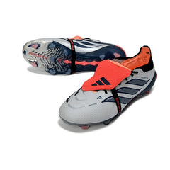Adidas Predator 26 Elite Tongue Silver and Orange Firm Ground FG Football Boot