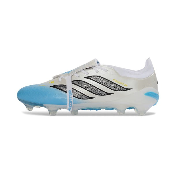 Adidas Predator 26 Elite Tongue White and Blue Firm Ground FG