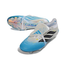Adidas Predator 26 Elite Tongue White and Blue Firm Ground FG Football Boot
