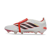 Adidas Predator 26 Elite Tongue White and Orange Firm Ground FG Football Boot