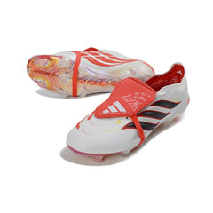Adidas Predator 26 Elite Tongue White and Orange Firm Ground FG Football Boot