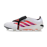 Adidas Predator 26 Elite Tongue White, Purple and Black Firm Ground FG Football Boot