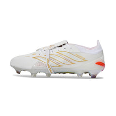 Adidas Predator 26 Elite Tongue Zidane White and Golden Firm Ground FG Football Boot