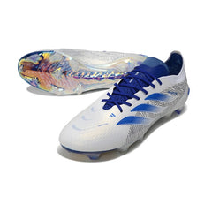 Adidas Predator 26 Elite White and Blue Firm Ground FG Football Boot