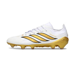 Adidas Predator 26 Elite White and Golden Firm Ground FG Football Boot