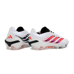Adidas Predator 26 Elite White, Black and Pink Firm Ground FG Football Boot
