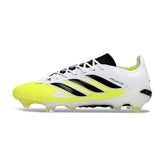 Adidas Predator 26 Elite White, Black and Yellow Firm Ground FG Football Boot