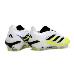 Adidas Predator 26 Elite White, Black and Yellow Firm Ground FG Football Boot