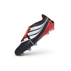 Adidas Predator 27 Elite Tongue Black, White and Red Firm Ground FG Football Boot