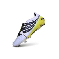 Adidas Predator 27 Elite Tongue White, Yellow and Black Firm Ground FG Football Boot