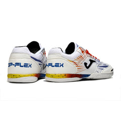 Joma Top Flex 24 IC White Blue and Orange Futsal Football Boot