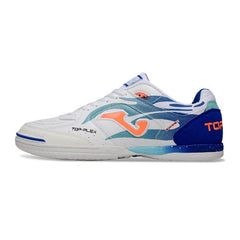 Joma Top Flex 24 White and Blue Indoor IC Football Boot