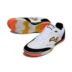 Joma Top Flex 24 White Black and Orange Indoor IC Football Boot