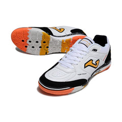 Joma Top Flex Rebound White Black and Orange Indoor IC Football Boot