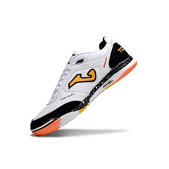Joma Top Flex Rebound White Black and Orange Indoor IC Football Boot