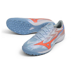 Mizuno Alpha III Elite White and Blue Turf TF Football Boot
