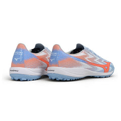 Mizuno Alpha III Elite White and Blue Turf TF Football Boot