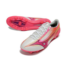 Mizuno Alpha III Elite White and Pink Firm Ground FG Football Boot
