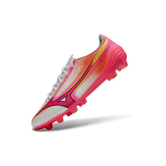 Mizuno Alpha III Elite White and Pink Firm Ground FG Football Boot